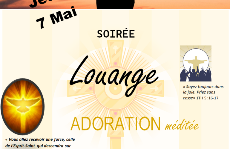 Une soirée louange le jeudi 7 mai